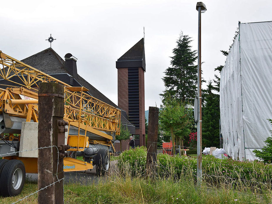 Renovierungsarbeiten am Pfarrhaus der Katholischen Kirchengemeinde Zierenberg